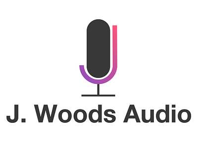 J. Woods Audio Logo adobe audio branding graphic design illustrator jacob woods logo mic microphone logo theophilus wallen