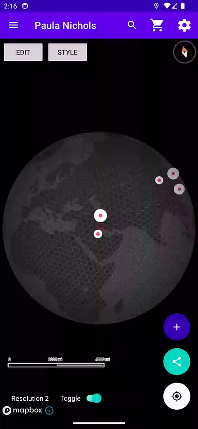 Hexagon Place - Globe Rotation on Android android animation globe hexagonplace rotation