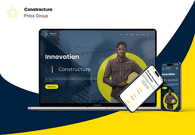 Construction service UI web design design illustration ui ux