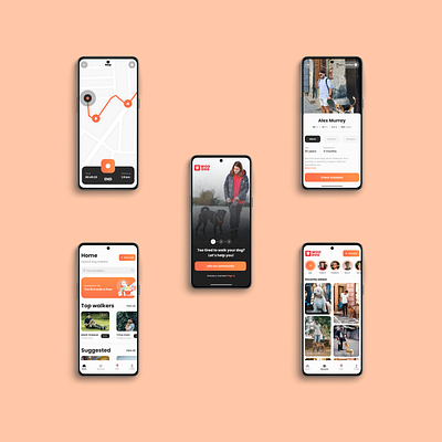 Dog Walking App Design appdevelopment appinnovation appui dog walking app dogappdesign dogexcercise doglovers dogwalkers furryfriends graphicdesign mobileappdesign pawsomeapp petcare petcommunity petfriendly pettech techforpets uidesign userfriendly walkingcompanion