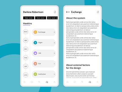 Design of an Informative User Interface app blue color content crimson cute experiment frame fun green icon information progress purple status teal timeline ui ux yellow
