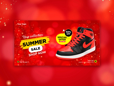 Shoe social media banner banner branding e commerce facebook facebook banner graphic design poster social social banner