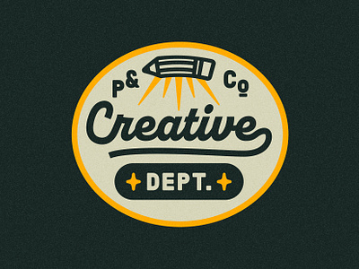 P&Co Creative Dept. Patch Ideas ✏️✨ art artist badge branding creative dept designer designers graphic graphic design identity illustration logo logo design patch pencil type typography vintage vintage inspired