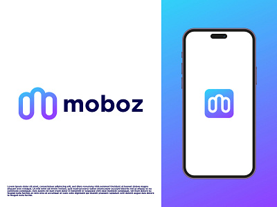 Moboz Mobile App Logo branding graphic design logo design tech logo