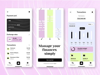 Banking App UI app design banking app design figma figma dsign graphic design ui ui design uiux ux
