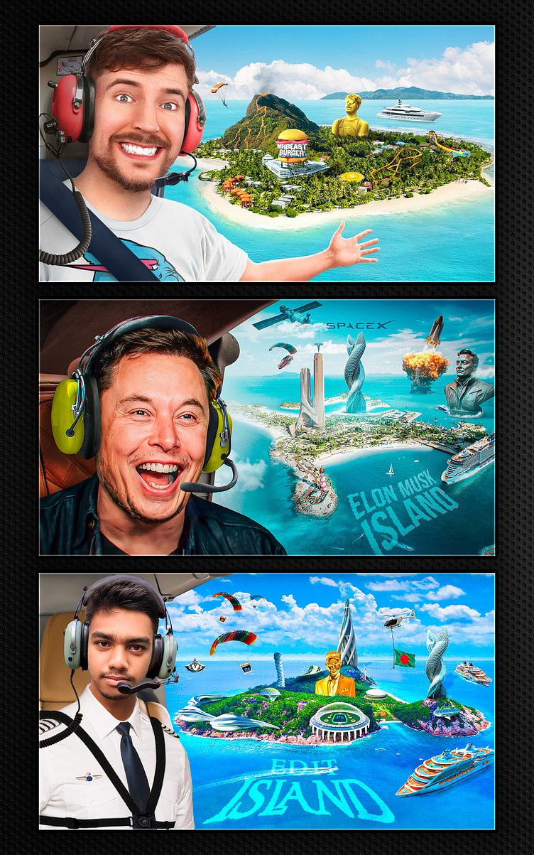 Mr Beast thumbnail design by MD. Mahid (Thumbnail Designer) on Dribbble