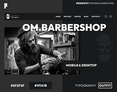 Website for Barbershop barber barbershop hair hair salon hairstyle landing page ui ux web design website website design