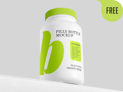 Free Matte Pills Bottle Mockup bottle capsules cbd drugs free freebie label logo medicine mockup nutrition pack package pills plastic product supplements table tablets vitamins