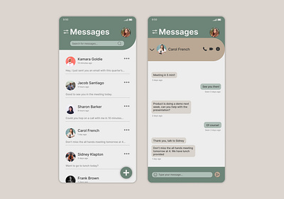 Direct Messaging UI app chat figma messages messaging mobile text ui ui design ux