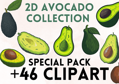 2D Avocado Clipart avocado clip art clipart clipart png clipart svg graphic design png svg