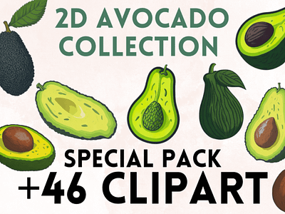 2D Avocado Clipart avocado clip art clipart clipart png clipart svg graphic design png svg