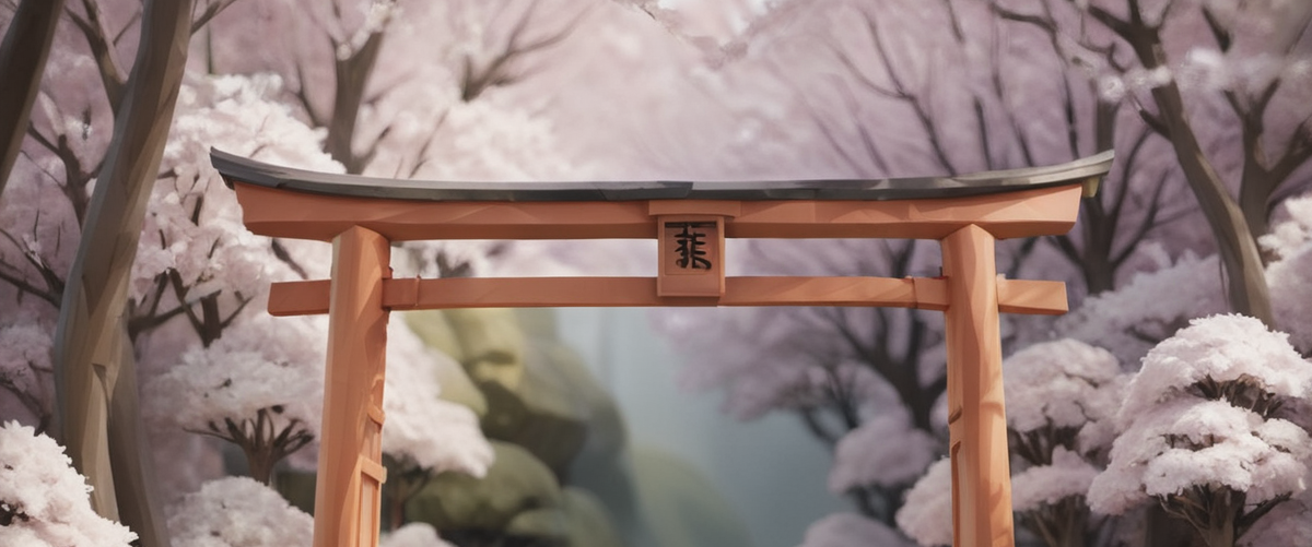 AI-Generated Torii Gate 3d ai ai art design diorama miniature