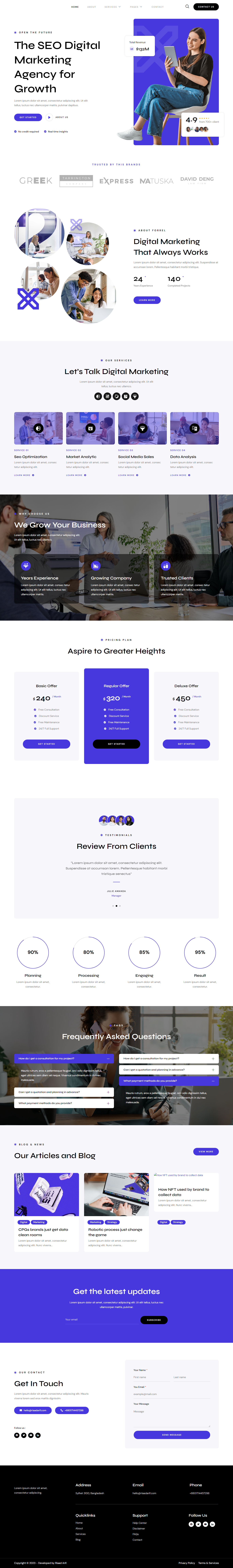 SEO & Digital Marketing Agency Website agency agency website blue branding business website design elementor pro elementor website marketing responsive website seo ui web design web designer website website design wordpress wordpress elementor wordpress landing wordpress website
