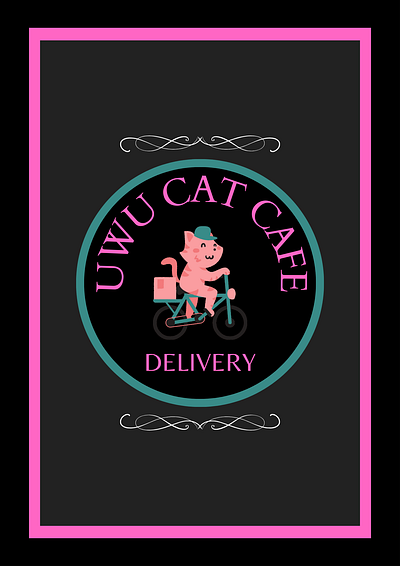 Cat Café design branding graphic design logo