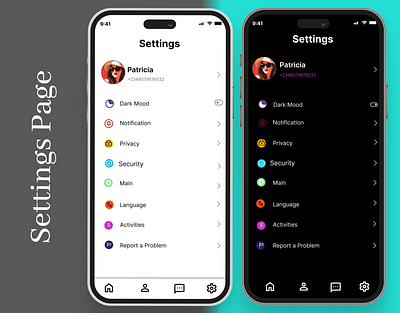 Settings Page design challenge figma phone app settings page ui ux