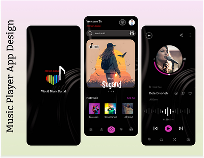 Music Player App Design app design challenge figma music app phone app ui ux