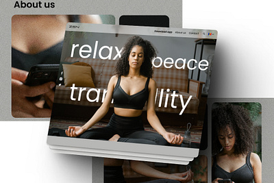 Landing page ZEN branding graphic design landing page landingpage relax peace ui yoga