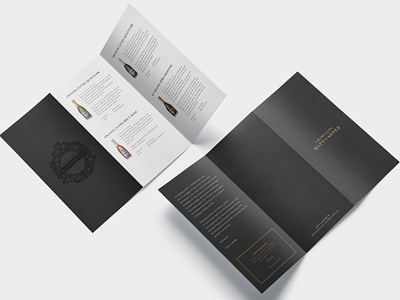 Flyer design: Hatt et Söner Champaign branding brochure design design