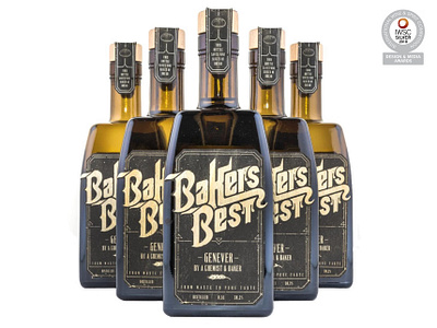 Branding / Art direction / Label design: Bakers Best Genever art direction bottle design branding graphic design label design logo