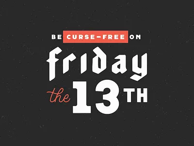 Friday the 13th - Curse-Free animation banner black curse design explainer font pairing friday halloween how to kinetic type mograph motion graphics red san serif serif spooky text type typography