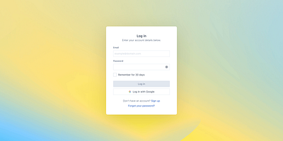 Login Page animation funnel gradients login login page motion graphics sign up sign up page ui