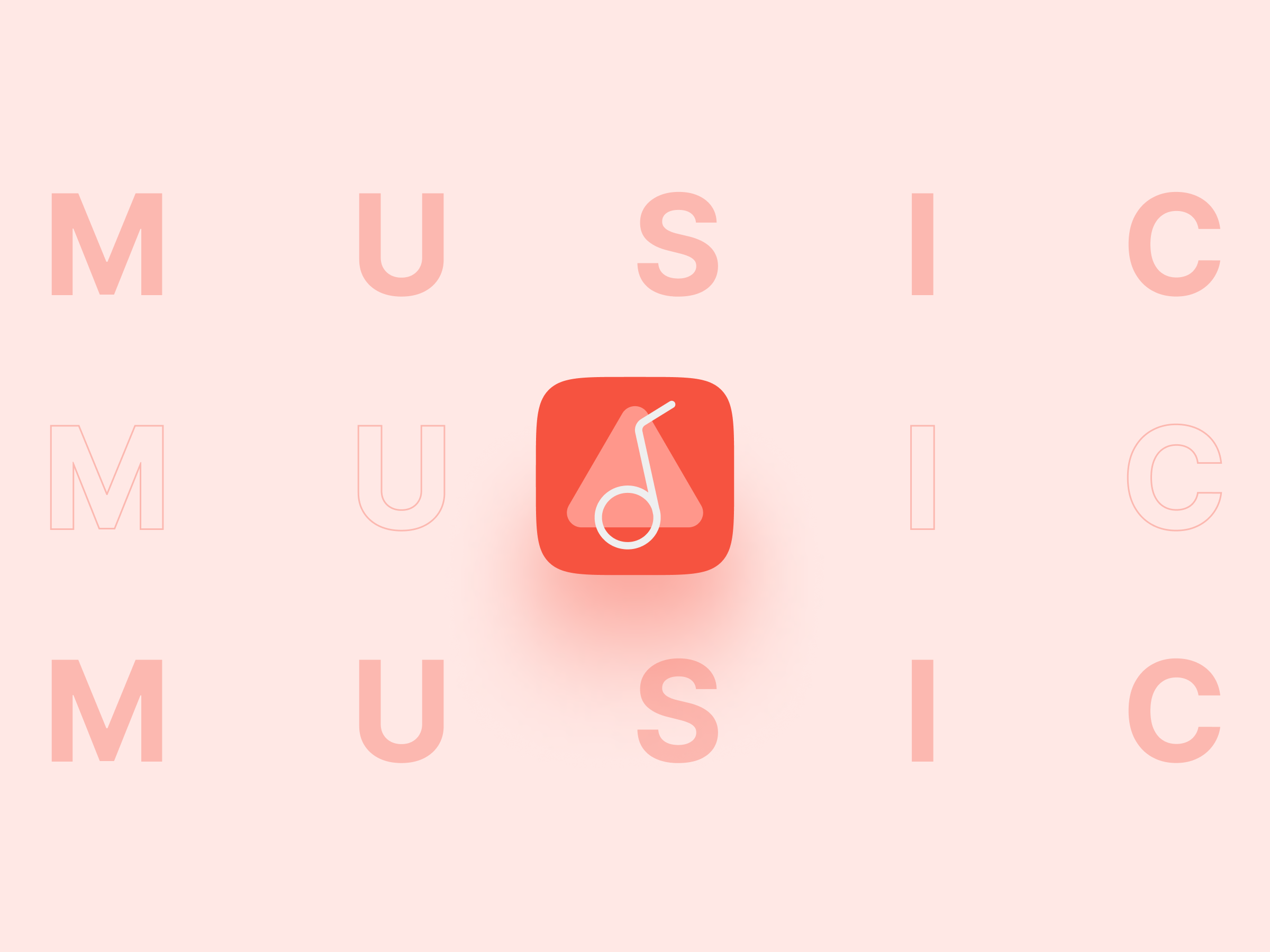 Orange Music Icon | Music App Design