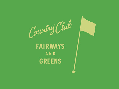 Country Club'n illustration lettering type typography