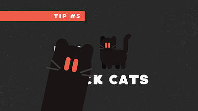 Friday the 13th - Black Cats black black cat blink bounce cat fun halloween kinetic type kitty meow motion graphics purr red silly spooky text tips typography vector wiggle