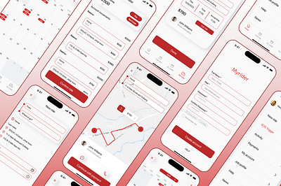 Myrider app design design figma ui ux