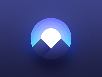 Figmage App Icon II app icon brand branding clean creative tools dawn icon icon design identica illustration logo logotype minimalist mountains pixelmator plugin sun ui ui design unity3d