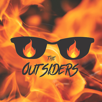 The Outsiders Logo fire graphic design greasers logo logo design plays teenagers the outsiders theatre