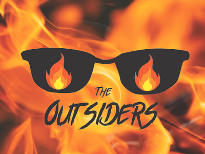 The Outsiders Logo fire graphic design greasers logo logo design plays teenagers the outsiders theatre