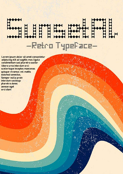 SunsetAl font ai animation branding font fuente graphic design letra logo motion graphics oldschool photoshop ps retro typeface vintage