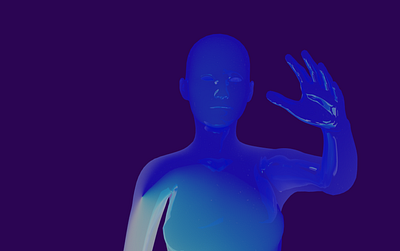 Man in singularity 3D 3d animation blender 3d branding graphic design modeling motion graphics singularity