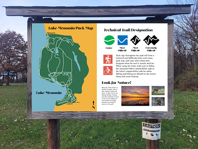 Menomin Park Wayfinding graphic design hiking menomonie mountain biking navigation signs park signs technical mountain biking technical mountain biking trails way finding mockups way finding systems wisconsin