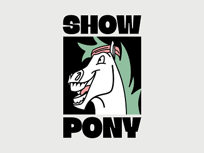 Show Pony Logo 80s branding fitness logo pony