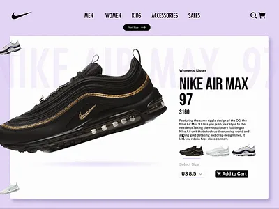 Sneakers Landing Page UI Design animation ui