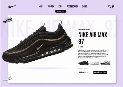 Sneakers Landing Page UI Design animation ui