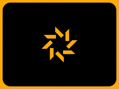 Modern Abstract Logo abstract art artist black branding design flat graphicdesign icon illustration illustrator logo logodesign modern modernlogo retro simple ui yellow