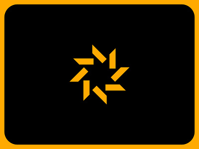 Modern Abstract Logo abstract art artist black branding design flat graphicdesign icon illustration illustrator logo logodesign modern modernlogo retro simple ui yellow
