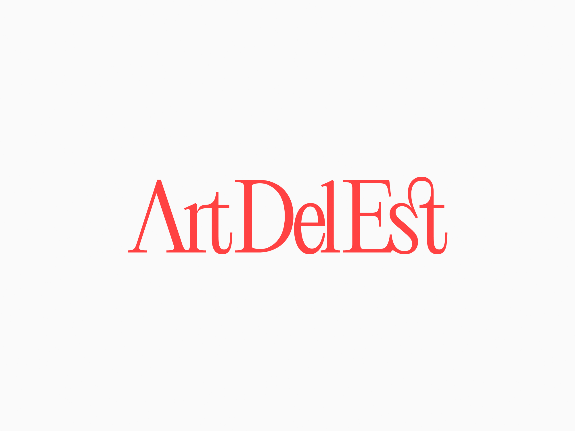 ArtDelEst brand identity branding editorial font furry logo logo design logotype passion red serif sophisticated typography