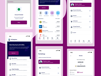 BillaPay - Billing Payment Application branding design logistics mobile ui ui ux web