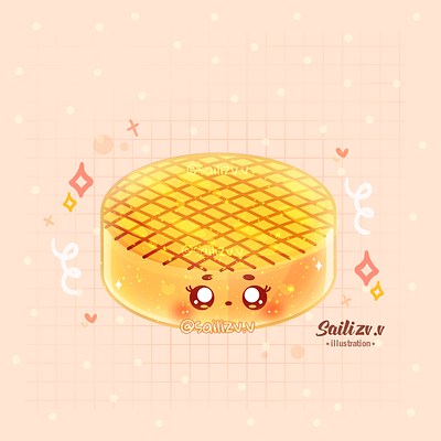 Cheesecake by sailizv.v adorable adorable lovely artwork concept creative cute art design digitalart food illustration