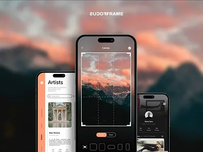 FocusFrame - Photography Mobile App branding digital design figma graphic design photography ui ui design ui ux ux