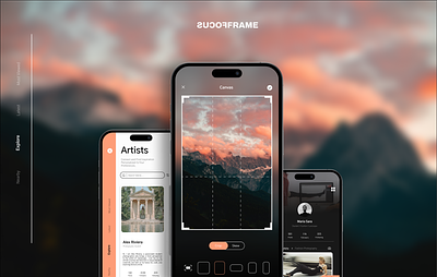 FocusFrame - Photography Mobile App branding digital design figma graphic design photography ui ui design ui ux ux