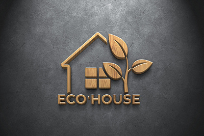 Eco House Logo apartment brand branding building construction eco eco house graphic design home house logo