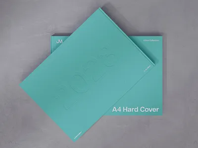 A4 Hard Cover Book Mockup 3d a4 book booklet brand branding brochure design identity lighting logo mock up mockup product render