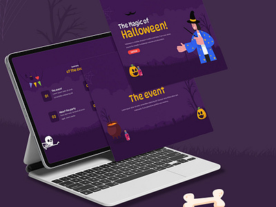 The magic of Haloween! google slides halloween presentation template ui