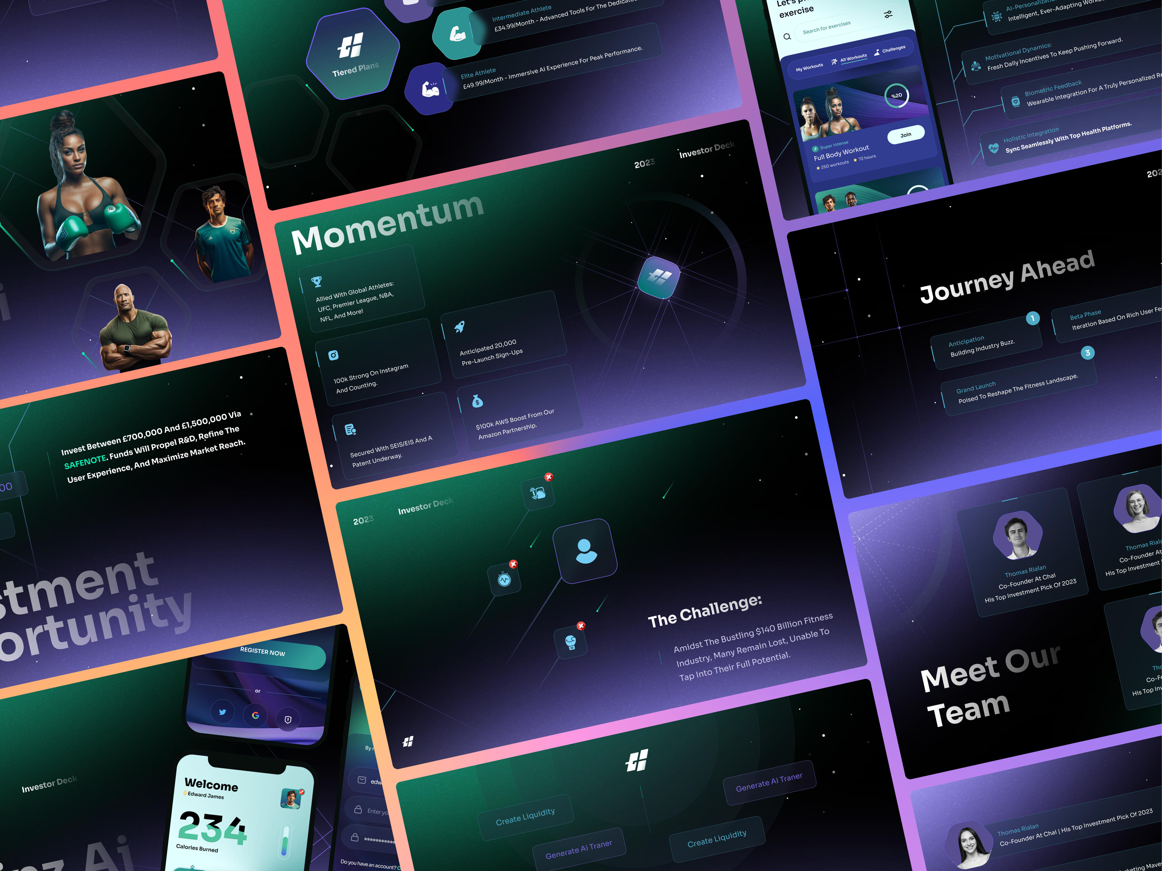 Gainz - Presentation Design brand identy branding illustration logo presentation