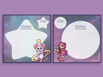 Space Animal Memo Pad Designs animal childrens cute design graphic design illustration memo pad product design vector